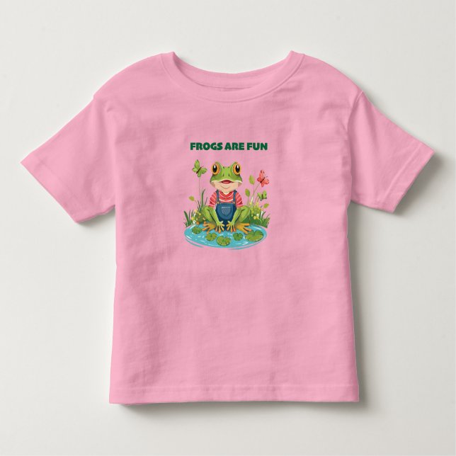 frogs are fun toddler T-Shirt (Front)