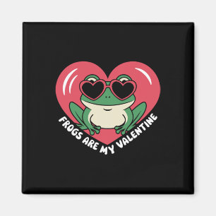 Frogs Are My Valentine Cute Frog Valentines Day Magnet