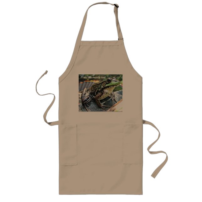 Frogs are people too! long apron (Front)