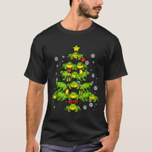 Frogs Christmas Tree Animal Xmas Women Men Kids T-Shirt