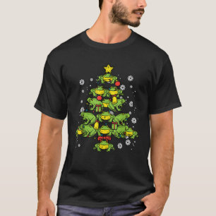 Frogs Christmas Tree Animal Xmas Women Men Kids T-Shirt