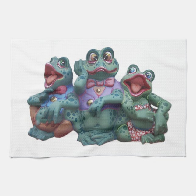 Frogs Design Tea Towel (Horizontal)