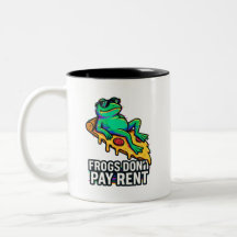 “Frogs Don’t Pay Rent – Weird Aesthetic Space Mug”
