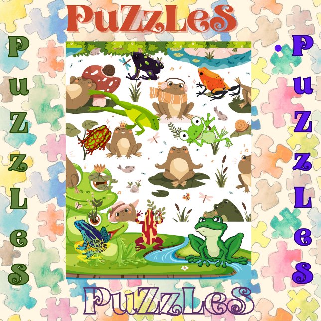 Frogs Galore in Pond Jigsaw Puzzle (Creator Uploaded)