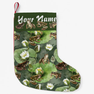 Frogs green Christmas Stocking