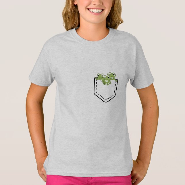 Frogs in a pocket T-Shirt (Front)