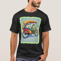 Frogs In A Rickshaw Graphic