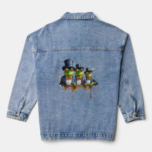 Frogs in Elegance Denim Jacket