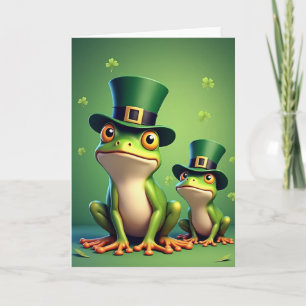 Frogs In Hats Fun Celebration Card