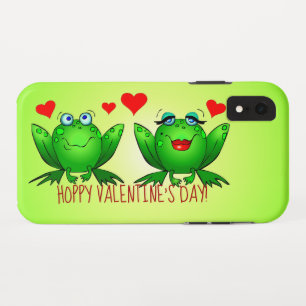 Frogs in Love Cute Hoppy Cartoon Animals Hearts Case-Mate iPhone Case