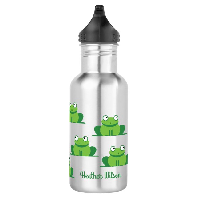 Frogs Kids Water Bottle with Name (Right)