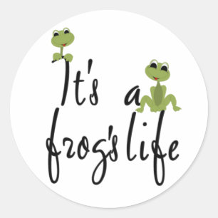 Frogs Life  Classic Round Sticker