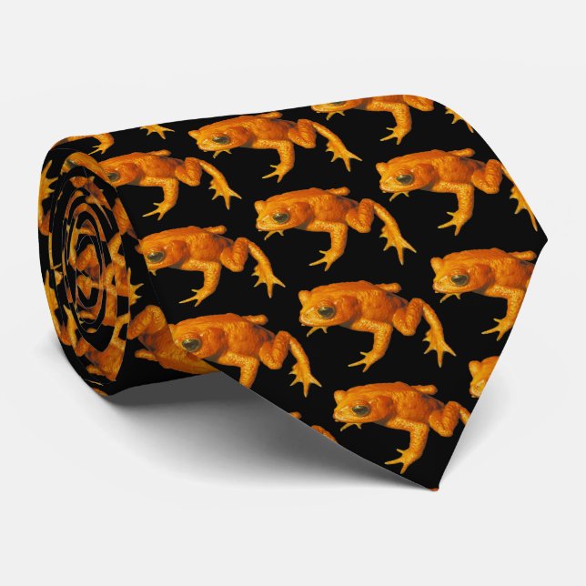 Frogs Night Out Tie (Rolled)