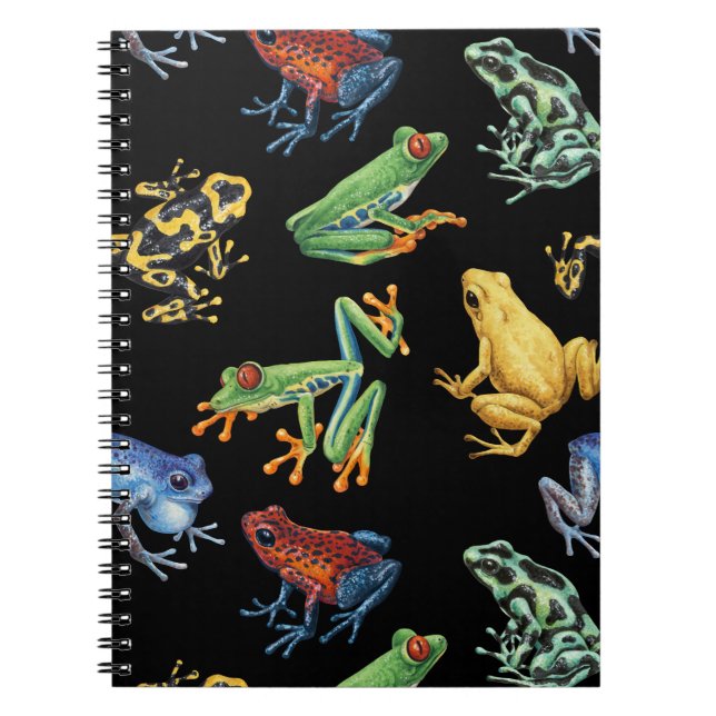 Frogs on black notebook (Front)
