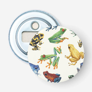 Frogs on natural white bottle opener
