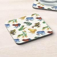 Frogs on natural white