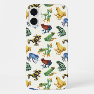 Frogs on natural white iPhone 16 plus case