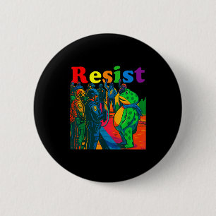 Frogs Resist Portland Frog Protest Vintage Activis 6 Cm Round Badge