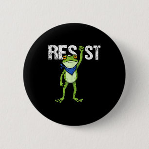 Frogs Resist - Rtland Frog Protest Funny  6 Cm Round Badge