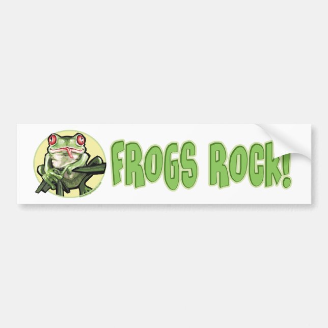 Frogs Rock! Bumpersticker Bumper Sticker (Front)