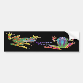 Frogs Rule Bumper Sticker