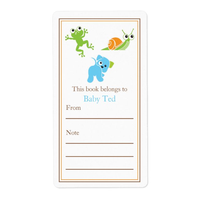 Frogs, Sails and Puppy Dog Tails | Bookplate (Front)