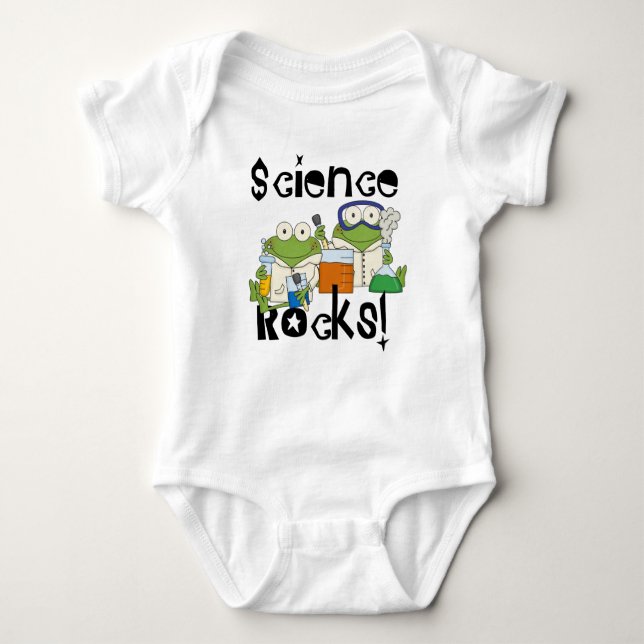 Frogs Science Rocks Baby Bodysuit (Front)