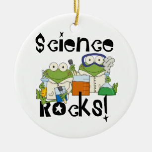 Frogs Science Rocks Ceramic Tree Decoration