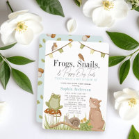Frogs Snails & Puppy Dog Tails Boy Baby Shower