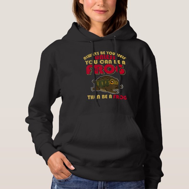 Frogs Toads Biology Biologist Humor Saying Amphibi Hoodie (Front)