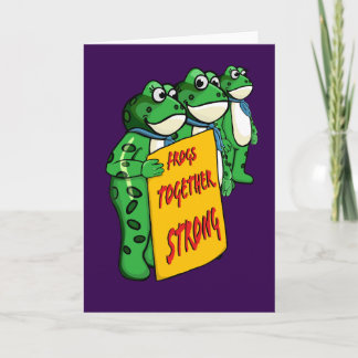 Frogs Together Strong Card