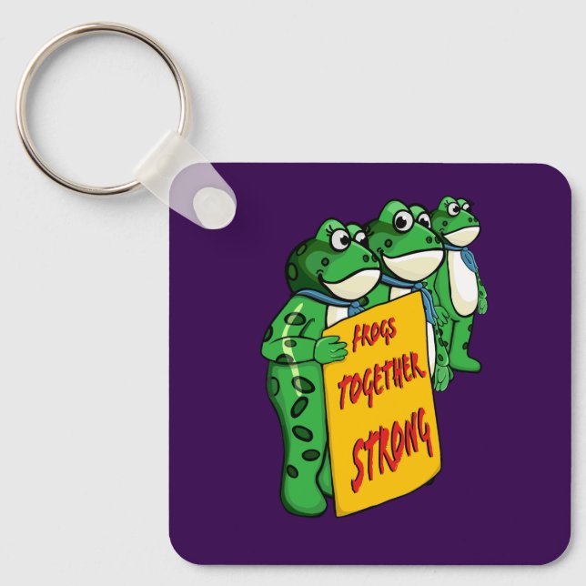 Frogs Together Strong  Key Ring (Front)