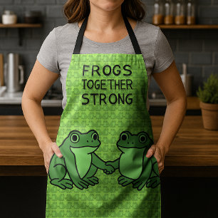 Frogs Together Strong Portland Frog Protest Apron