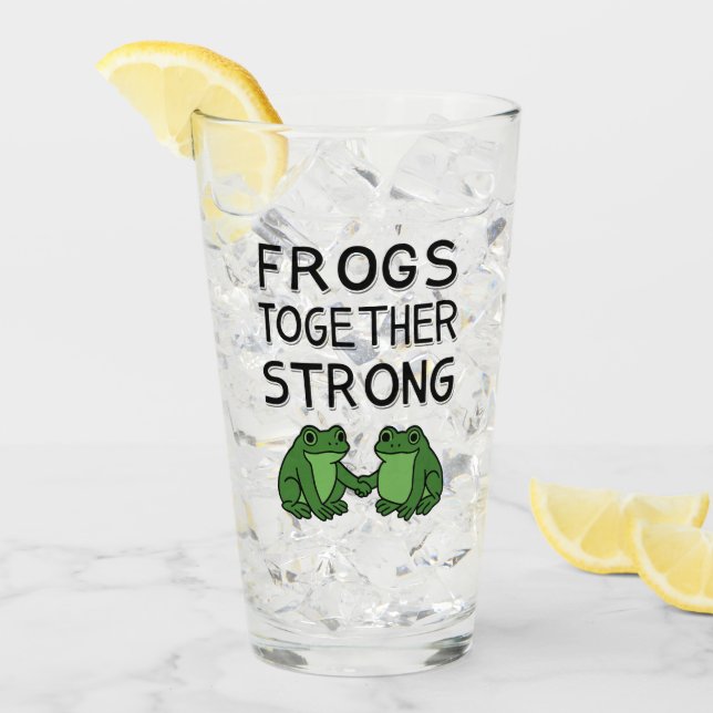 Frogs Together Strong Portland Frog Protest Glass (Front Ice)