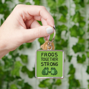 Frogs Together Strong Portland Frog Protest Key Ring