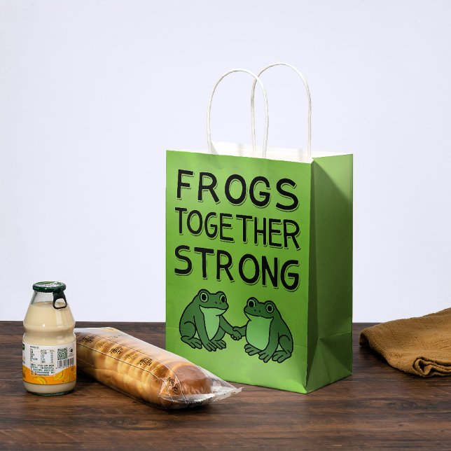 Frogs Together Strong Portland Frog Protest Medium Gift Bag (Creator Uploaded)