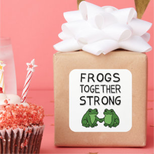 Frogs Together Strong Portland Frog Protest Square Sticker