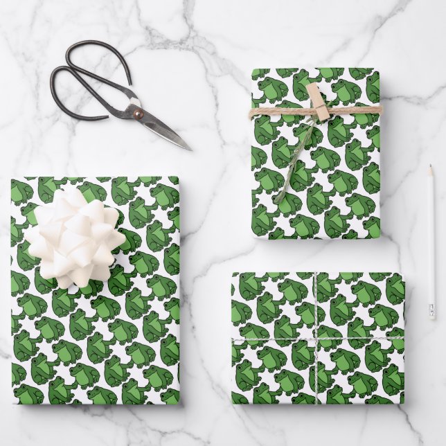 Frogs Together Strong Portland Frog Protest Wrapping Paper Sheet (Front)