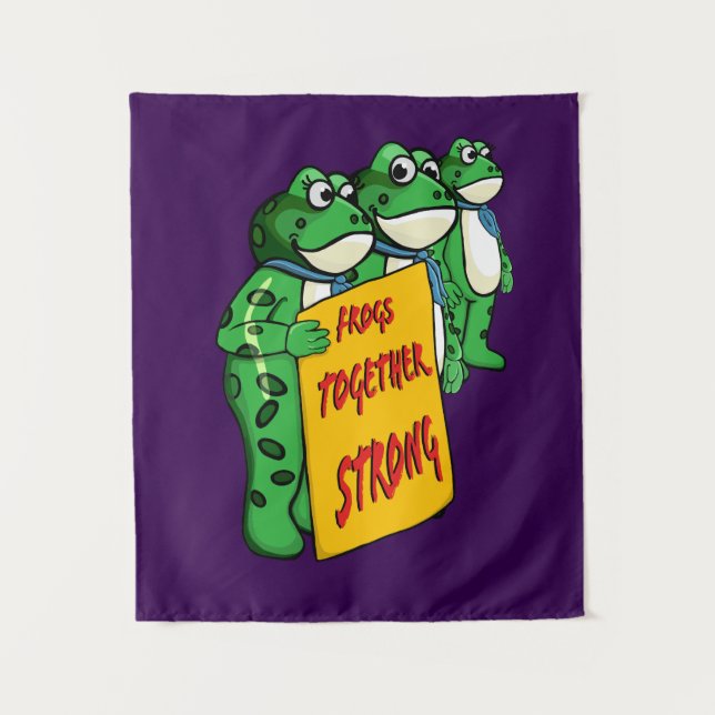 Frogs Together Strong  Tapestry (Front)