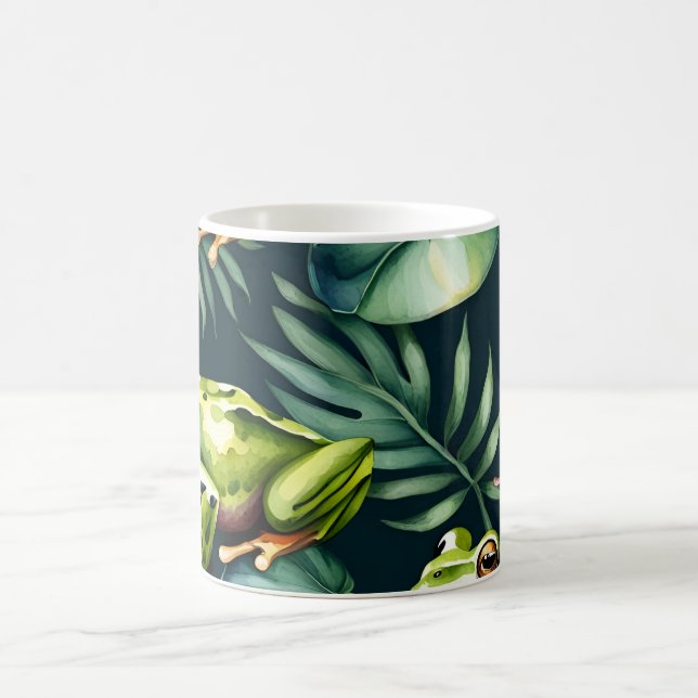 Frogs Watercolor Art  Coffee Mug (Center)