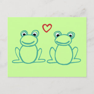 Frogs with Heart Postcard