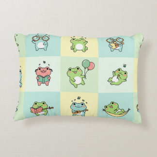 Frogs with Tiny Hobbies Decorative Cushion