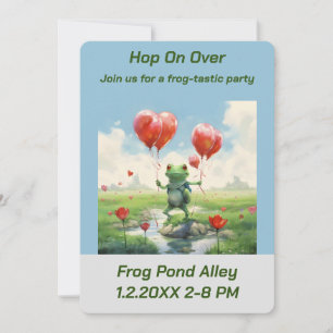 FrogTastic Birthday Party Invitation
