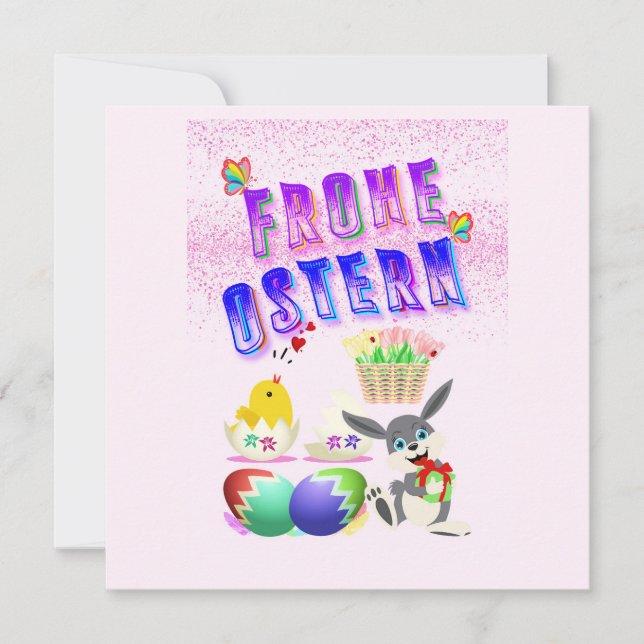 Frohe Ostern Announcement (Front)