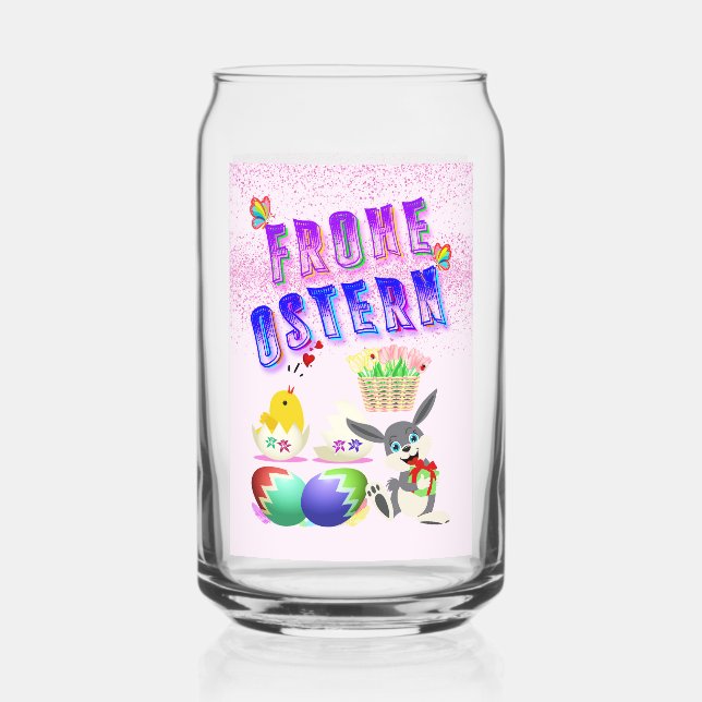 Frohe Ostern Can Glass (Front)