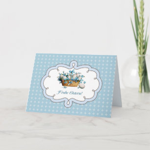 Frohe Ostern. Easter Card in German