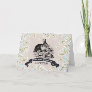 Frohe Ostern. Easter Card in German