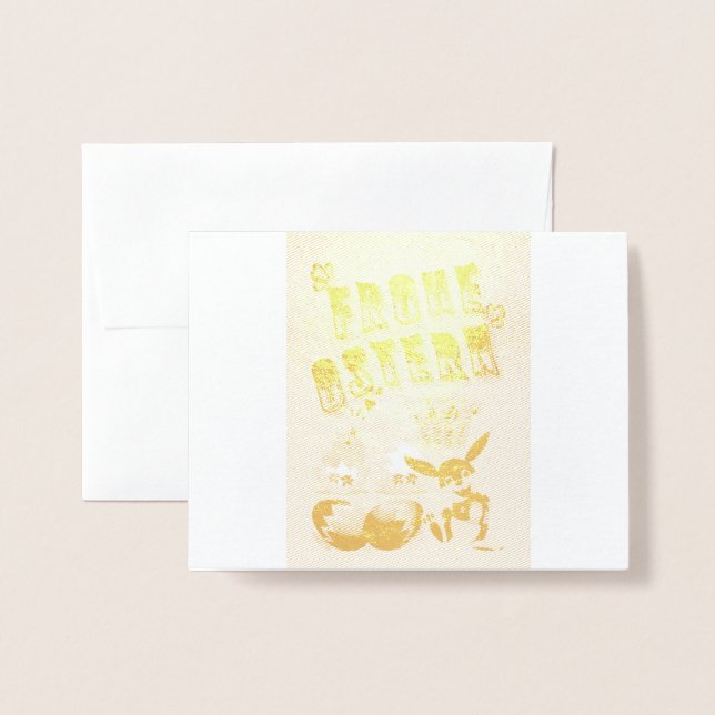 Frohe Ostern Foil Card (Front With Envelope)