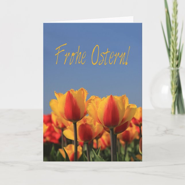Frohe Ostern German Happy Easter Holiday Card (Front)