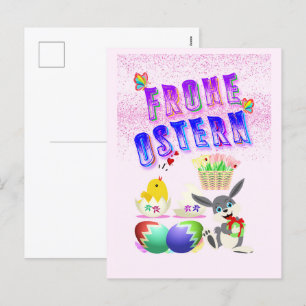 Frohe Ostern Holiday Postcard